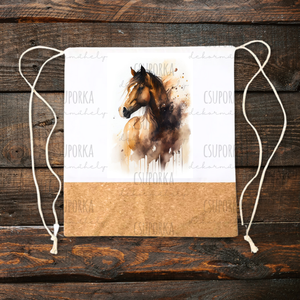 Tornazsák - Ló, Táska & Tok, Hátizsák, Tornazsák, Gymbag, Fotó, grafika, rajz, illusztráció, Decoupage, transzfer és szalvétatechnika, MESKA