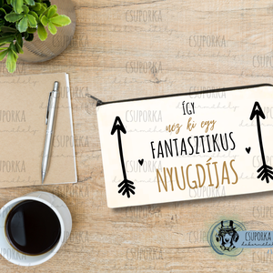 Zipzáras kozmetikai táska/tolltartó - Legjobb nyugdíjas, Otthon & Életmód, Papír, írószer, Tolltartó & Ceruzatekercs, Fotó, grafika, rajz, illusztráció, Decoupage, transzfer és szalvétatechnika, MESKA