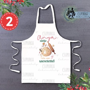 Karácsonyi kötény - Anya konyhája  - otthon & életmód - konyhafelszerelés, tálalás - konyhai textil - kötény - Meska.hu