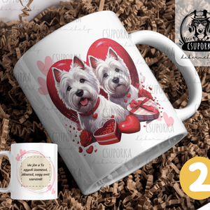 Kutyás bögre Valentin napra - 4 féle - otthon & életmód - konyhafelszerelés, tálalás - tálalás - bögre & csésze - Meska.hu