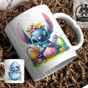 Húsvéti Stitch bögre - otthon & életmód - konyhafelszerelés, tálalás - tálalás - bögre & csésze - Meska.hu