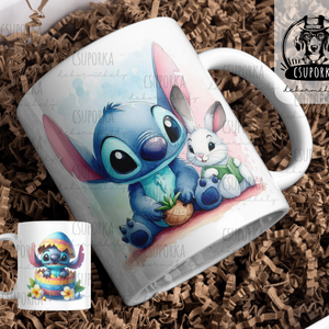 Húsvéti Stitch bögre - otthon & életmód - konyhafelszerelés, tálalás - tálalás - bögre & csésze - Meska.hu