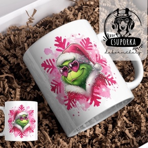 Grincs/Grinch bögre - Grinch napszemüvegben - Meska.hu