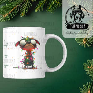 Kétségbeesett Kutyus Bögre � Mindenki Boldog Karácsonyt Kíván, de Én Csak Egy Szabad Konnektorra Vágyom - Vicces Karác - Meska.hu