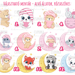 Névre szóló ovis párnahuzat � cuki alvó állatkás párnahuzat óvodásoknak, egyedi névvel - játék & sport - ovis felszerelés - ovis párna, kispárna - Meska.hu