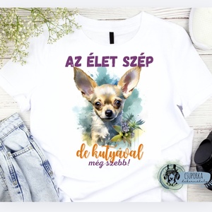 Kutyás unisex póló - csivava - Meska.hu