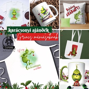 Én nem a Grincs vagyok, ő kedvesebb � karácsonyi póló, fehér poliészter, unisex fazonban - karácsony - karácsonyi ruházat - karácsonyi póló & pulcsi - Meska.hu