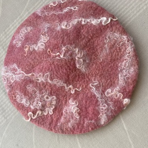 Rozsaszin gyapju  Barette mindket oldalan viselheto - ruha & divat - sál, sapka, kendő - kalap - Meska.hu