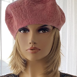 Rozsaszin gyapju  Barette mindket oldalan viselheto - ruha & divat - sál, sapka, kendő - kalap - Meska.hu