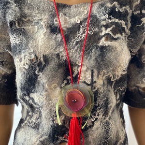 Csipkeszeru meleg gyapjú rövid ujjú nemezelt top - ruha & divat - női ruha - póló, felső - Meska.hu