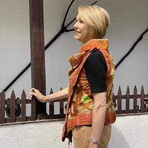 Selyemre nemezelt melleny mingket oldalan hordhato       - ruha & divat - női ruha - mellény - Meska.hu