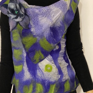 Kek zold selyem - ruha & divat - női ruha - mellény - Meska.hu