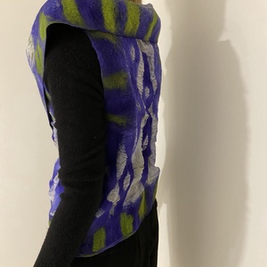 Kek zold selyem - ruha & divat - női ruha - mellény - Meska.hu