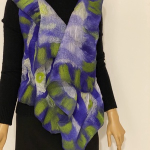 Selyemre nemezelt gyapju lila zold melleny , Ruha & Divat, Női ruha, Mellény, Nemezelés, MESKA