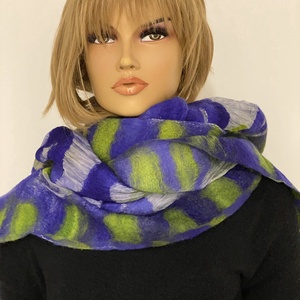 Selyemre nemezelt gyapju lila zold melleny  - ruha & divat - női ruha - mellény - Meska.hu