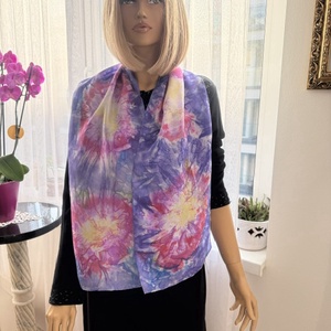 Lila pink hernyoselyem festett sal - Meska.hu
