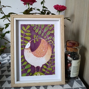 Művészi nyomat - Őszi madár - művészet - grafika & illusztráció - művészi nyomat - Meska.hu