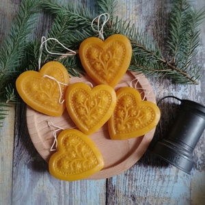 Életfás szív , Karácsony, Karácsonyi lakásdekoráció, Karácsonyfadíszek, Gyertya-, mécseskészítés, A méz illatát, a méhek szorgalmát , a nyári nap ☀️ melegét... és szívből jövő szeretetet ❤️ rejti m..., MESKA