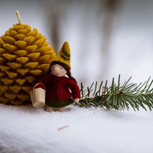 Csodaszép nagy toboz - karácsony - karácsonyi lakásdekoráció - karácsonyi illatgyertya, mécses - Meska.hu