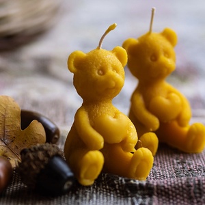 Maci szívecskével /tortára is tehető gyertya/ - Meska.hu