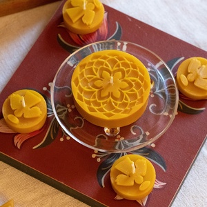 Mandalás gyertya  +angyalos mécses - Meska.hu