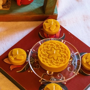 Mandalás gyertya  +angyalos mécses - karácsony - adventi díszek - adventi gyertyadíszek és koszorúdíszek - Meska.hu