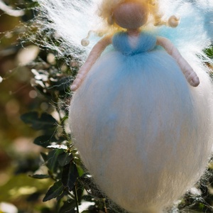 Gyapjú angyal - karácsony - karácsonyi lakásdekoráció - karácsonyfadíszek - Meska.hu