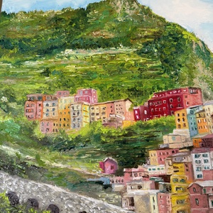 Cinque Terre- Látkép és tájkép rendelésre - művészet - festmény - olajfestmény - Meska.hu