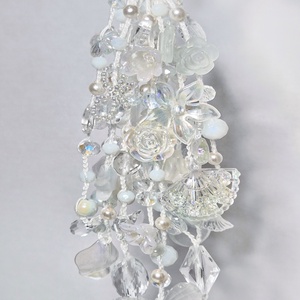 Fehér, gyöngyház táskaékszer , Táska & Tok, Kulcstartó & Táskadísz, Táskadísz, , MESKA