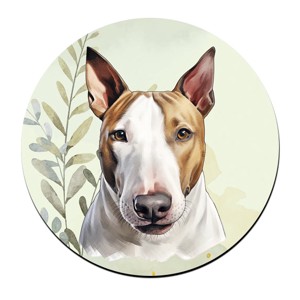 Barna Bullterrier portré mintás bögre alátét - Meska.hu