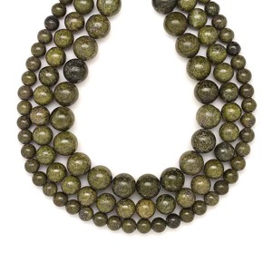 Kvarc Pirittel zöld golyó 10-11mm  ékszerkészítő alapanyag (füzér), Kellékek & szerszámok, Ásvány alapanyag, Ásványfüzér, , MESKA