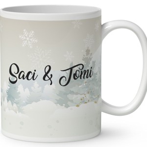 Névvel kérhető - Építsünk hóembert, karácsonyi manók mintás bögre - otthon & életmód - konyhafelszerelés, tálalás - tálalás - bögre & csésze - Meska.hu