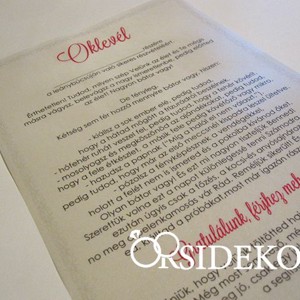 Oklevél leánybúcsúra - Meska.hu