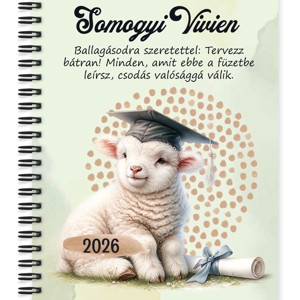 Személyre szabható - 2026 Ballagás - Bárány mintás füzet - Meska.hu