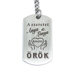 Szeretet anya és lánya közt acél medálos kulcstartó, Táska & Tok, Kulcstartó & Táskadísz, Kulcstartó, , MESKA