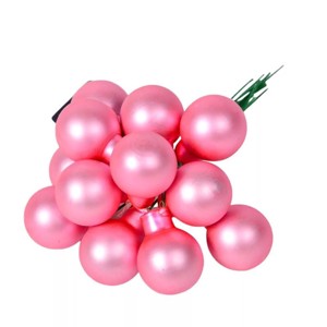 Üveggömb pick 2 cm - rúzs pink - matt 12 db, Kellékek & szerszámok, Dekorációs kellékek, Üveggömb pick, , MESKA