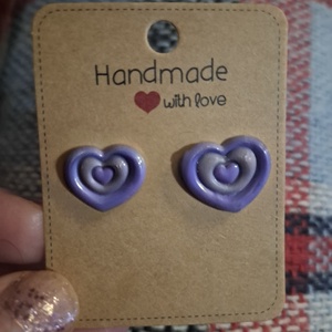 ?szivecske alakú fülbevaló?, Ékszer, Fülbevaló, Fülékszer, Gyurma, MESKA