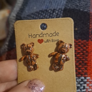 ??Brumi maci fülbevaló??, Ékszer, Fülbevaló, Fülékszer, Gyurma, MESKA