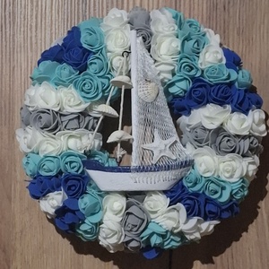 �?Vitorláshajós nyári kopogtató?�, Otthon & Életmód, Dekoráció, Ajtó- és ablak dekoráció, Ajtódísz & Kopogtató, Mindenmás, MESKA