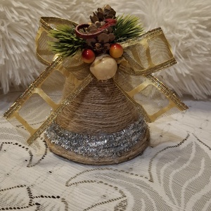 ?Karácsonyi kerámia csengő dísz?, Karácsony, Karácsonyi lakásdekoráció, Karácsonyfadíszek, Festett tárgyak, MESKA