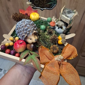 ????Baglyos és sünis őszi asztaldísz????, Otthon & Életmód, Dekoráció, Asztal és polc dekoráció, Asztaldísz, Mindenmás, MESKA