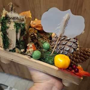 �����Baglyos és sünis őszi asztaldísz����� - otthon & életmód - dekoráció - asztal és polc dekoráció - asztaldísz - Meska.hu