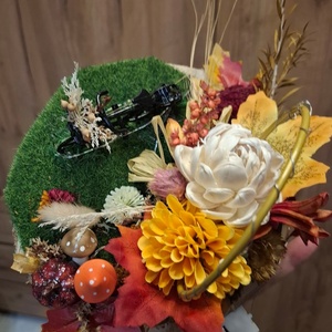 �����Őszi Ledes asztaldísz bicikli figurával����� - otthon & életmód - dekoráció - asztal és polc dekoráció - asztaldísz - Meska.hu