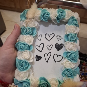 Habrózsás képkeret/ pénzátadó - otthon & életmód - dekoráció - kép & falikép - képkeret - Meska.hu