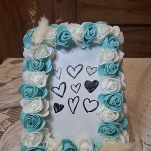 Habrózsás képkeret/ pénzátadó, Otthon & Életmód, Dekoráció, Kép & Falikép, Képkeret, , MESKA