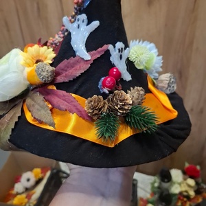 ??Halloweeni boszork�ny kalap asztaldísz??, Otthon & Életmód, Dekoráció, Halloween, Halloweeni asztaldísz, Mindenmás, MESKA