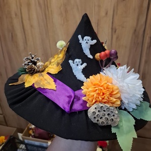 �Halloweeni boszork�ny kalap asztaldísz� - otthon & életmód - dekoráció - halloween - halloweeni asztaldísz - Meska.hu