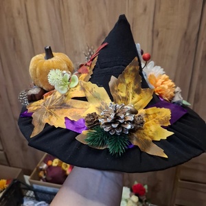 �Halloweeni boszork�ny kalap asztaldísz� - otthon & életmód - dekoráció - halloween - halloweeni asztaldísz - Meska.hu