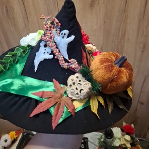 �Halloweeni boszork�ny kalap asztaldísz� - otthon & életmód - dekoráció - halloween - halloweeni asztaldísz - Meska.hu