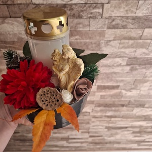 Sírdísz/kegyeleti dísz gipsz angyalkával - otthon & életmód - vallás - temetkezési tárgy - sírdísz, kegyeleti dísz - Meska.hu